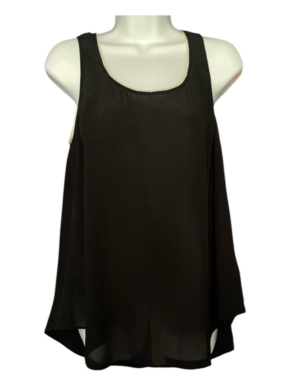Maeve Anthropologie silk tank natural fibre